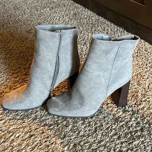 Grey ankle booties